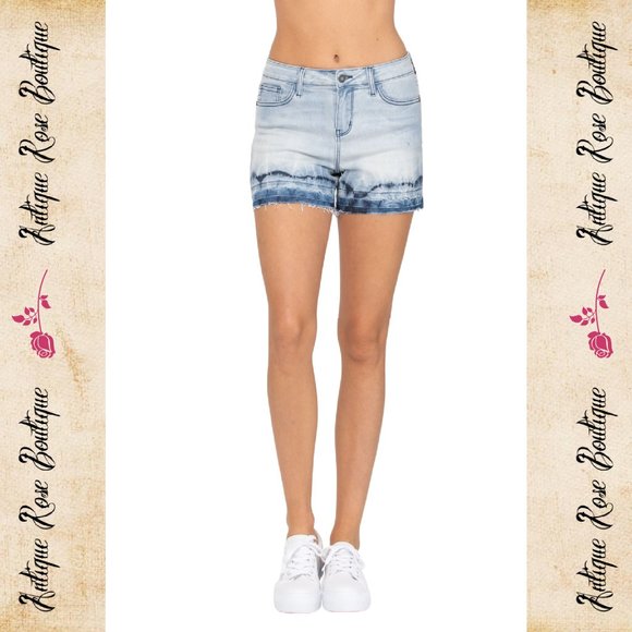 Judy Blue Pants - Judy Blue Ombre Tie Dye Release Hem Shorts